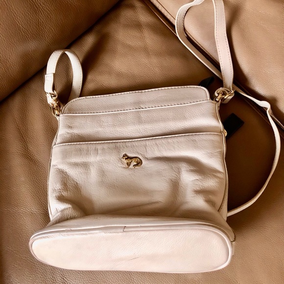 Emma Fox, Beige, Black, Cream, Soft Leather Crossbody Bag, GUC - Picture 6 of 15